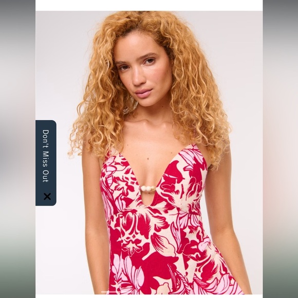 Abercrombie & Fitch Beaded Flowy Midi Dress Linen Blend Floral Size Large  NWT - Picture 5 of 15